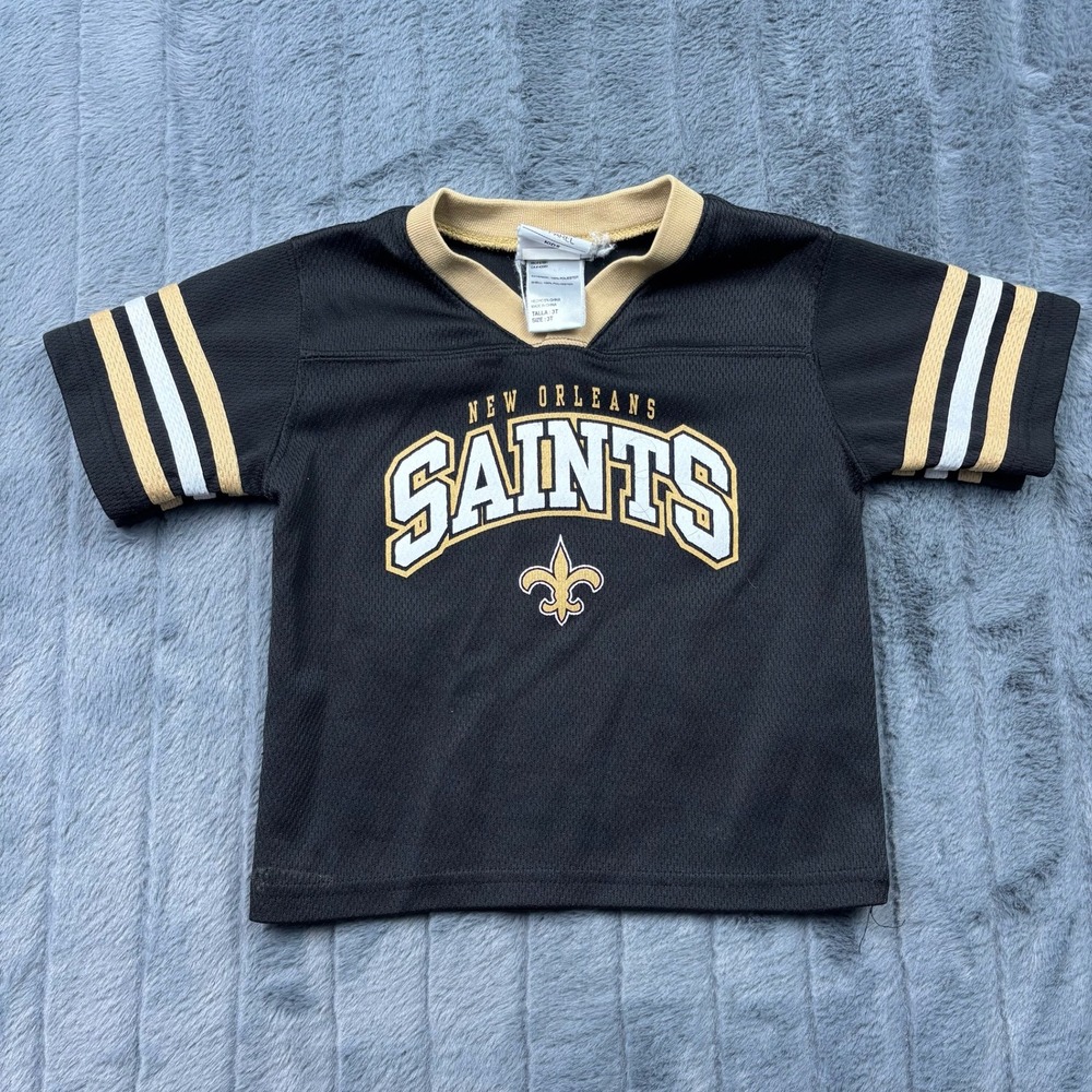 NFL Team Apparel New Orleans Saints Toddler Jersey Black Gold 3T 14169